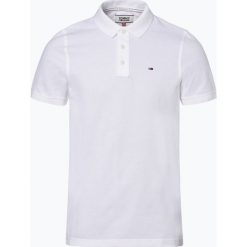 Tommy Jeans - Męska koszulka polo, biały. Białe koszulki męskie Tommy Jeans, s, bez wzorów, z bawełny, klasyczne, bez rękawów. Za 269,95 zł.