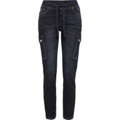 Jegginsy bonprix ciemny denim. Czarne jeansy damskie bonprix. Za 109,99 zł.