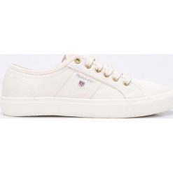 Gant - Tenisówki Zoe. Białe tenisówki damskie marki GANT, z gumy, na sznurówki. W wyprzedaży za 179,90 zł.