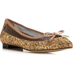 Buty damskie. Żółte baleriny damskie Wittchen, bez wzorów, ze skóry, eleganckie, bez obcasa. W wyprzedaży za 119,92 zł.