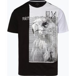 Armani Exchange - T-shirt męski, czarny. Czarne t-shirty męskie Armani Exchange, xl, bez wzorów, bez kołnierzyka. Za 279,95 zł.