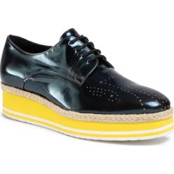 Espadryle GINO ROSSI - Ida DPH267-V64-0015-5700-R 59. Niebieskie espadryle damskie Gino Rossi, bez wzorów, ze skóry, bez obcasa, na obcasie. W wyprzedaży za 299,00 zł.