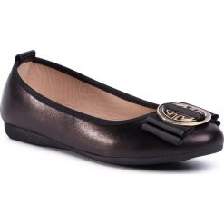 Baleriny LA BALLERINA - 20010-188C Nappa Nero. Pomarańczowe baleriny damskie La Ballerina, bez wzorów, ze skóry, klasyczne, bez obcasa, na płaskiej podeszwie. Za 429,00 zł.