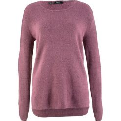 Sweter z puszystej przędzy bonprix matowy jeżynowy - czarny. Czerwone swetry klasyczne damskie bonprix. Za 54,99 zł.