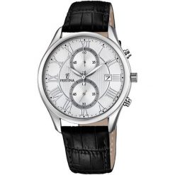 Festina Retro 6855/1. Czarne zegarki męskie Festina, srebrne. W wyprzedaży za 446,00 zł.