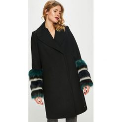 Tommy Hilfiger - Płaszcz. Czarne płaszcze damskie wełniane marki TOMMY HILFIGER, klasyczne. Za 1799,00 zł.
