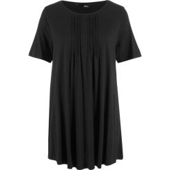 T-shirt o linii litery A, krótki rękaw bonprix czarny. Czarne t-shirty damskie bonprix, bez wzorów, bez kołnierzyka. Za 44,99 zł.