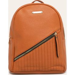 Answear - Plecak. Żółte plecaki damskie ANSWEAR, bez wzorów, ze skóry ekologicznej, eleganckie. W wyprzedaży za 49,90 zł.