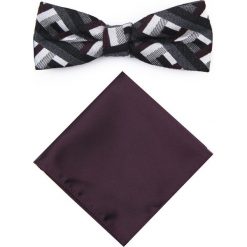 Mucha z poszetką MUW0007509. Czerwone muszki męskie Giacomo Conti, bez wzorów, z jedwabiu, eleganckie. Za 99,00 zł.
