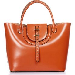 Torebki klasyczne damskie: Skórzana torebka „Diane” w kolorze karmelowym – 40 x 26 x 14 cm