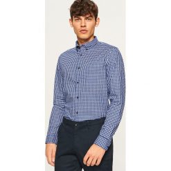 Koszula w kratkę slim fit - Granatowy. Niebieskie koszule męskie w kratę marki Reserved, s. Za 99,99 zł.