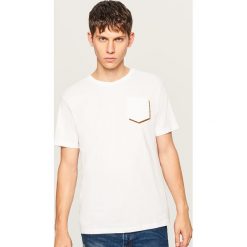T-shirty męskie: T-shirt z kieszonką z przodu - Biały