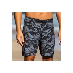 Spodenki surfing standardowe BS 900S HOKUSAI. Czarne koszulki męskie OLAIAN, s, bez wzorów, z elastanu, klasyczne, na fitness i siłownię. Za 99,99 zł.