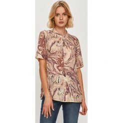 Scotch & Soda - Bluzka. Brązowe bluzki damskie Scotch & Soda, s, bez wzorów, z poliesteru, casualowe, z okrągłym kołnierzem, z krótkim rękawem. Za 299,90 zł.