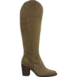Tamaris Kozaki nugatowy female brązowy 36. Pomarańczowe kozaki damskie Tamaris, z tkaniny, bez obcasa, na zamek. Za 569,00 zł.