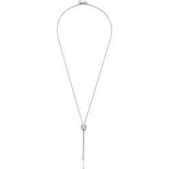 Naszyjnik "Classico" z elementem ozdobnym - dł. 73 cm. Szare naszyjniki damskie Leonardo, z kryształem, szklane. W wyprzedaży za 179,95 zł.