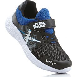 Sneakersy Star Wars bonprix czarno-niebieski. Czarne buty chłopięce sportowe marki bonprix, z motywem z bajki, na sznurówki. Za 79,99 zł.