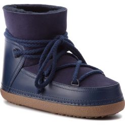 Buty INUIKII - Boot Classic 70101-7 D'Blue. Niebieskie kozaki damskie Inuikii, ze skóry, na niskim obcasie, bez zapięcia. W wyprzedaży za 889,00 zł.