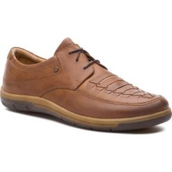 Półbuty LASOCKI FOR MEN - MB-QUADRO-22 Brown. Pomarańczowe półbuty męskie ze skóry. Za 179,99 zł.