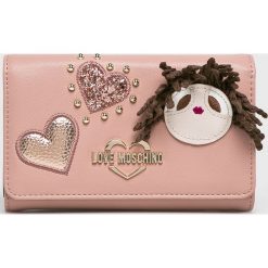 Love Moschino - Portfel. Różowe portfele damskie marki Love Moschino, w paski, ze skóry ekologicznej. Za 549,90 zł.