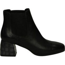 Botki - 8154 NERO-GRE. Czarne botki damskie skórzane Venezia. Za 299,00 zł.