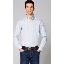 Koszula z Nadrukiem Brisa. Białe koszule męskie LANCERTO, m, z nadrukiem, z bawełny, eleganckie, bez kołnierzyka, bez rękawów. W wyprzedaży za 139,90 zł.