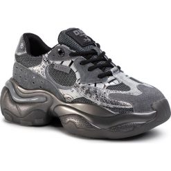 Sneakersy BIG STAR - FF274A525 Black/Silver. Szare półbuty damskie BIG STAR, na co dzień, bez wzorów, z zamszu, retro, bez obcasa, na płaskiej podeszwie, bez zapięcia. W wyprzedaży za 239,00 zł.