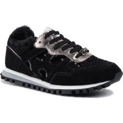 Sneakersy LIU JO - Wonder BXX049 PX069 Black 22222. Czarne półbuty damskie Liu Jo, na co dzień, z aplikacjami, z zamszu, bez obcasa, na płaskiej podeszwie, bez zapięcia. W wyprzedaży za 359,00 zł.