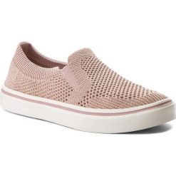 Tenisówki TOMMY HILFIGER - Knitted Light Weight Slip On FW0FW03361 Dusty Rose 502. Różowe półbuty damskie marki TOMMY HILFIGER, bez wzorów, z gumy, bez zapięcia. W wyprzedaży za 239,00 zł.