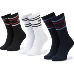 Zestaw 3 par wysokich skarpet damskich CONVERSE - E863A-3010 Biały Czarny. Czarne skarpetki damskie Converse, z elastanu. W wyprzedaży za 39,00 zł.