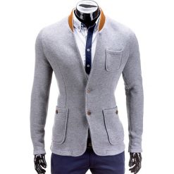 Marynarki męskie: MARYNARKA MĘSKA CASUAL M07 – SZARA