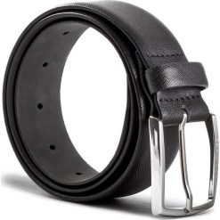 Pasek Męski BOSS - Celie-P 50379719 Black 001. Czarne paski męskie Boss, w paski, ze skóry. W wyprzedaży za 239,00 zł.