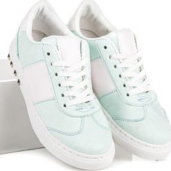 Zamszowe trampki SPORT zielone. Żółte buty sportowe damskie marki SPORT, z zamszu. Za 49,90 zł.