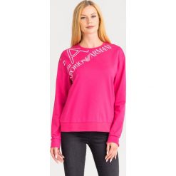 BLUZA EA7 EMPORIO ARMANI. Różowe bluzy damskie s, z nadrukiem, z elastanu. Za 263,40 zł.