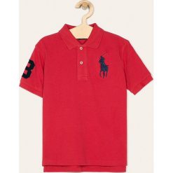 Polo Ralph Lauren - Polo dziecięce 134-176 cm. Czerwone t-shirty chłopięce Polo Ralph Lauren, z aplikacjami, z bawełny, z krótkim rękawem. Za 319,90 zł.