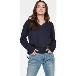 G-Star Raw - Bluza. Niebieskie bluzy damskie G-Star RAW, s, bez wzorów, z bawełny, bez rękawów, z kapturem. Za 369,90 zł.