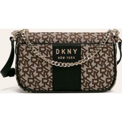 Dkny - Torebka. Pomarańczowe listonoszki damskie DKNY, w paski, z poliesteru, na ramię, małe, bez dodatków. W wyprzedaży za 449,90 zł.