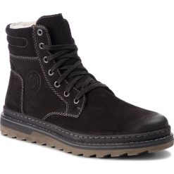 Kozaki RIEKER - F4222-00 Schwarz. Czarne glany męskie Rieker, z nubiku. Za 359,00 zł.