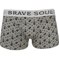 Męskie Bokserki Brave Soul, Hipsterski Wzór, Brodacz, Fajka, Obcisłe MAJBRSHIPSTERglowaszare. Majtki męskie Brave Soul, bez wzorów, z elastanu. Za 23,00 zł.