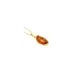 Colare Bursztyn Koniakowy Podłużny złoto. Pomarańczowe naszyjniki damskie Brazi druse jewelry, z bursztynem, złote. Za 210,00 zł.