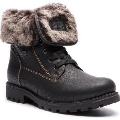 Trapery RIEKER - Z1418-00 Black 1. Czarne trapery damskie Rieker, ze skóry ekologicznej, bez obcasa, bez zapięcia. W wyprzedaży za 229,00 zł.