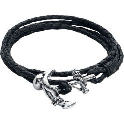 Anchor Bransoletka skórzana czarny. Czarne bransoletki męskie Anchor. Za 114,90 zł.