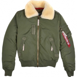 Kurtka Alpha Industries 143001-01. Kurtki damskie Alpha Industries, xl, moro, z nylonu, militarne, bez kaptura. W wyprzedaży za 599,99 zł.