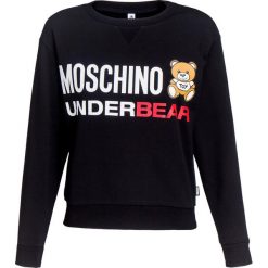 Bluza MOSCHINO UNDERWEAR Czarny. Czarne bluzy damskie z nadrukiem marki Moschino Underwear, z bawełny. Za 427,00 zł.