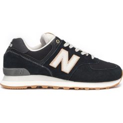 New Balance 574 Tenisówki Niebieski. Niebieskie trampki męskie New Balance, bez wzorów, ze skóry, bez zapięcia. Za 464,95 zł.