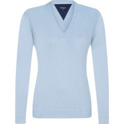 Sweter w kolorze jasnoniebieskim. Niebieskie swetry damskie marki Denim Culture, m. W wyprzedaży za 129,95 zł.