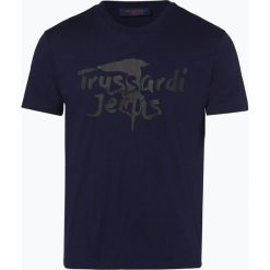 Trussadi Jeans - T-shirt męski, niebieski. Niebieskie t-shirty męskie Trussadi Jeans, m, z nadrukiem, z bawełny, bez kołnierzyka. Za 149,95 zł.