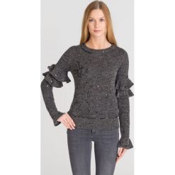 SWETER PATRIZIA PEPE. Żółte swetry damskie Patrizia Pepe, s, z aplikacjami, bez rękawów, bez kaptura. Za 681,45 zł.