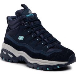 Sneakersy SKECHERS - Cool Rider 4855/NVY Navy. Niebieskie półbuty damskie Skechers, z zamszu. W wyprzedaży za 239,00 zł.
