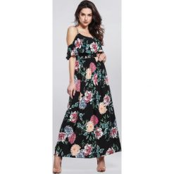 Czarna Sukienka Petunia. Czarne sukienki damskie other, na lato, s, bez wzorów, eleganckie, bez kołnierzyka, bez rękawów. Za 59,99 zł.